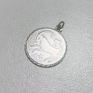 Sterling Silver Aries Amulet Horscope star sign charm necklace